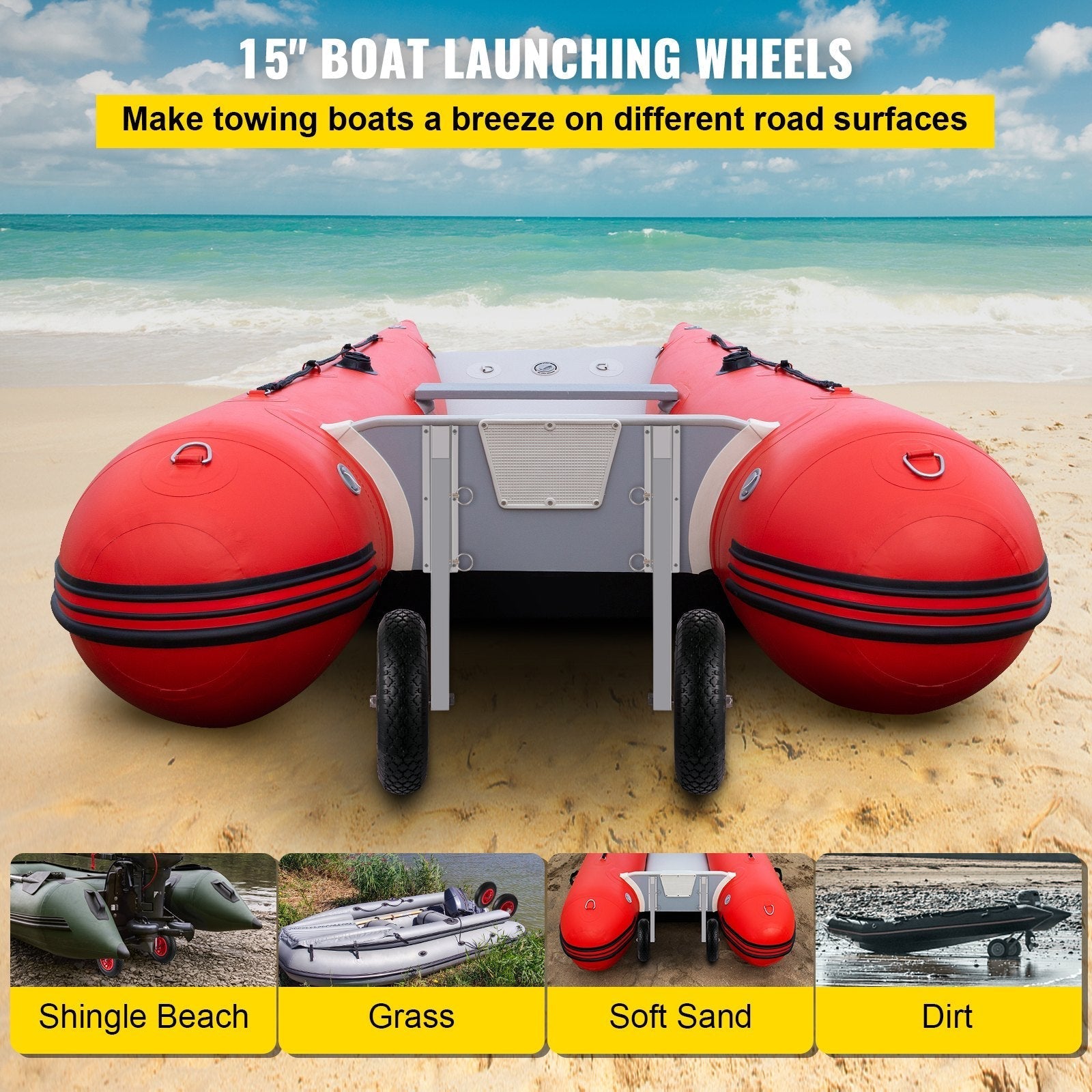 VEVOR Boat Launching Wheels, 15