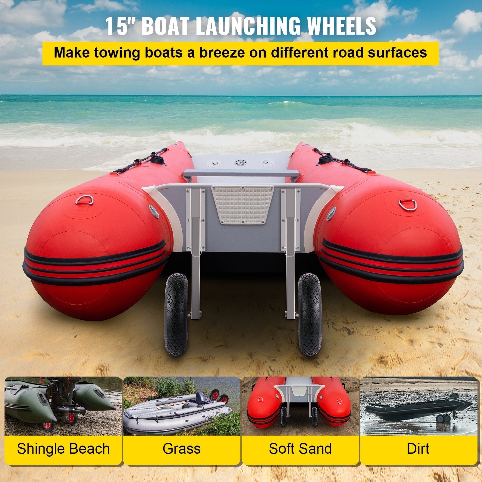 VEVOR Boat Launching Wheels, 15