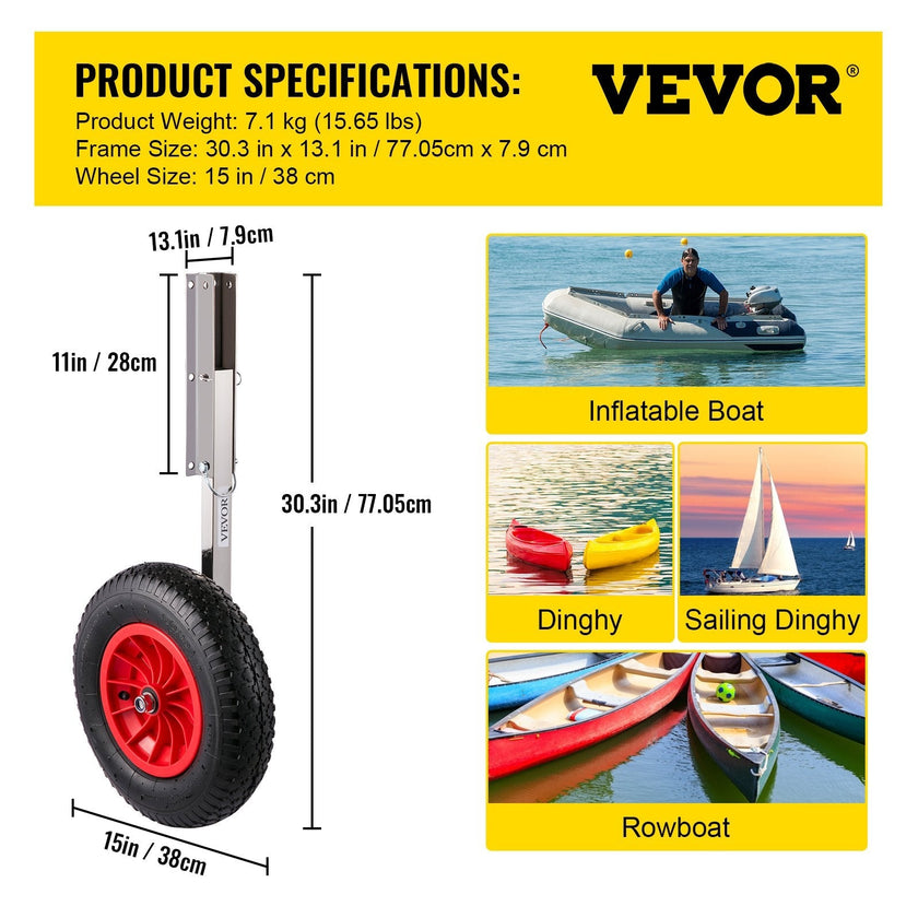 VEVOR Boat Launching Wheels, 15