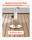 VEVOR Boat Seat Pedestal 12.76-18.7 Inches Height Adjustable Boat Seat Mount