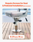 VEVOR Boat Seat Pedestal 13.39-19.2 Inches Height Adjustable Boat Seat Mount