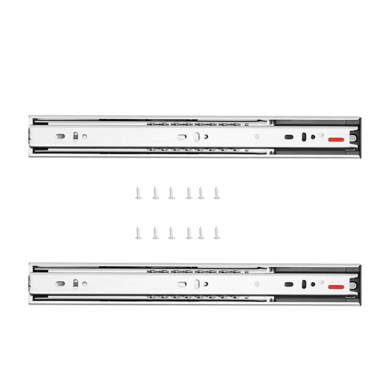 6 Pairs of 22 Inch Drawer Slides Side Mount Rails, Heavy Duty Full Extension Steel Track, Soft-Close Noiseless Guide Glides Cabinet Kitchen Runners with Ball Bearing, 100 Lbs Load Capacity