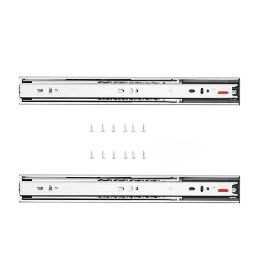 6 Pairs of 22 Inch Drawer Slides Side Mount Rails, Heavy Duty Full Extension Steel Track, Soft-Close Noiseless Guide Glides Cabinet Kitchen Runners with Ball Bearing, 100 Lbs Load Capacity