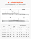 VEVOR Drawer Cabinet Slides Side Mount 24 inch 10 Pairs 100 LB Load Replacement