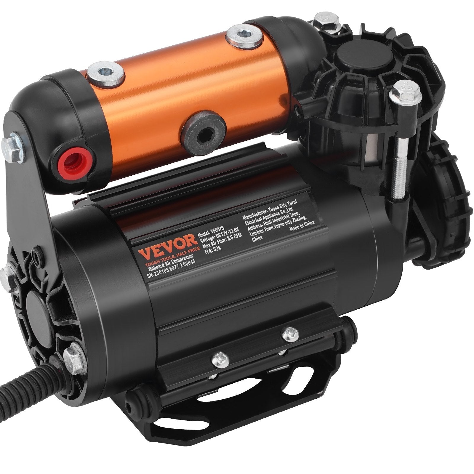 VEVOR Onboard Air Compressor Kit 150PSI Offroad Air Compressor Portable Tire Inflator Heavy Duty 3.5CFM Air Pump for Jeep SUV 4x4 Vehicle Compatibility with Air tools, Air horns, Lockers
