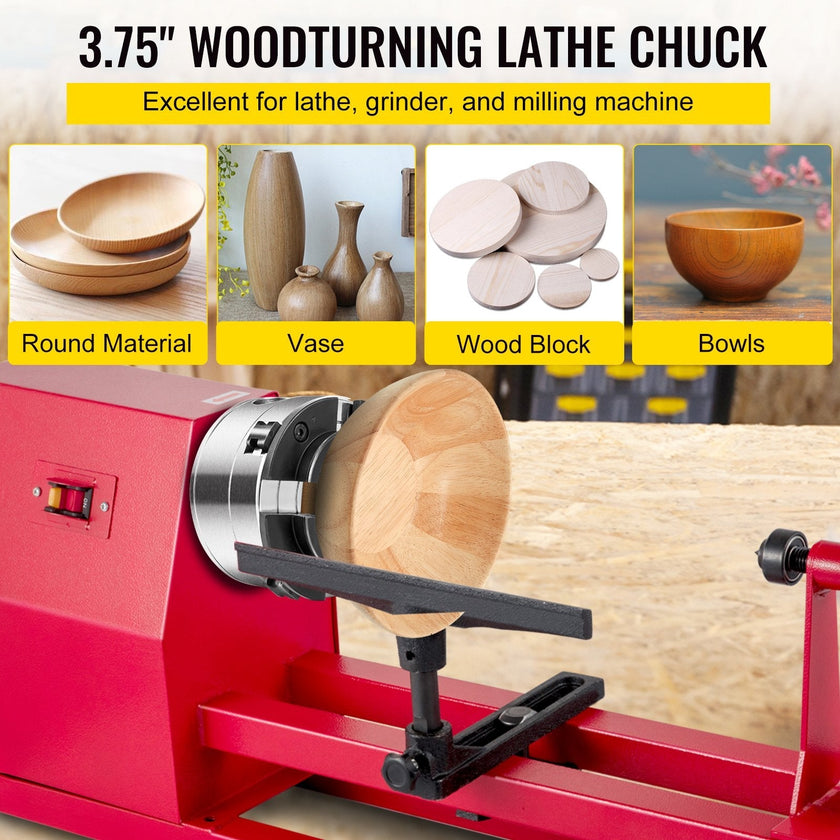 VEVOR Wood Lathe Chuck, 3.75