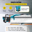 VEVOR Tile Cutter, 48 Inch Manual Tile Cutter, Tile Cutter Tools w/ Single Rail & Double Brackets, 3/5 in Cap w/Precise Laser Guide, Snap Tile Cutter for Precision Cutting Porcelain Tiles Industry