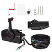 VEVOR Boat Throttle Control, 881170A15 Side-Mounted Outboard Remote Control Box for Mercury PT 2-Stroke, Marine Throttle Control Box with Power Trim Switch, 16.3 ft Harness 8+4 Pin, and Lanyard