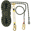 VEVOR Vertical Lifeline 150ft (45.7m) Outdoor Climbing Rope Black & Yellow