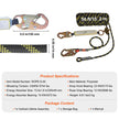 VEVOR Vertical Lifeline Assembly, 0.55'' x 50' Fall Protection Rope with 30 KN Breaking Tension, Polyester Roofing Rope with Steel Snap Hooks, Rope Grab, and Shock Absorber, ANSI Compliant
