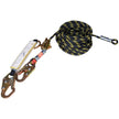 VEVOR Vertical Lifeline Assembly, 0.55'' x 50' Fall Protection Rope with 30 KN Breaking Tension, Polyester Roofing Rope with Steel Snap Hooks, Rope Grab, and Shock Absorber, ANSI Compliant