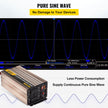 VEVOR Pure Sine Wave Inverter, 3000 Watt Power Inverter, DC 12V to AC 110V Car Inverter, with LCD Display, 5V USB Port, AC Outlets (GFCI) Power Converter, for Car, RV Truck,Solar System,Travel Camping