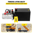 VEVOR Hydraulic Pump Double Acting Hydraulic Power Unit 12V DC Dump Trailer Pump 3200PSI Hydraulic Power Unit for Dump Trailer Car Lifting (12 Quart, Steel/Double Acting)