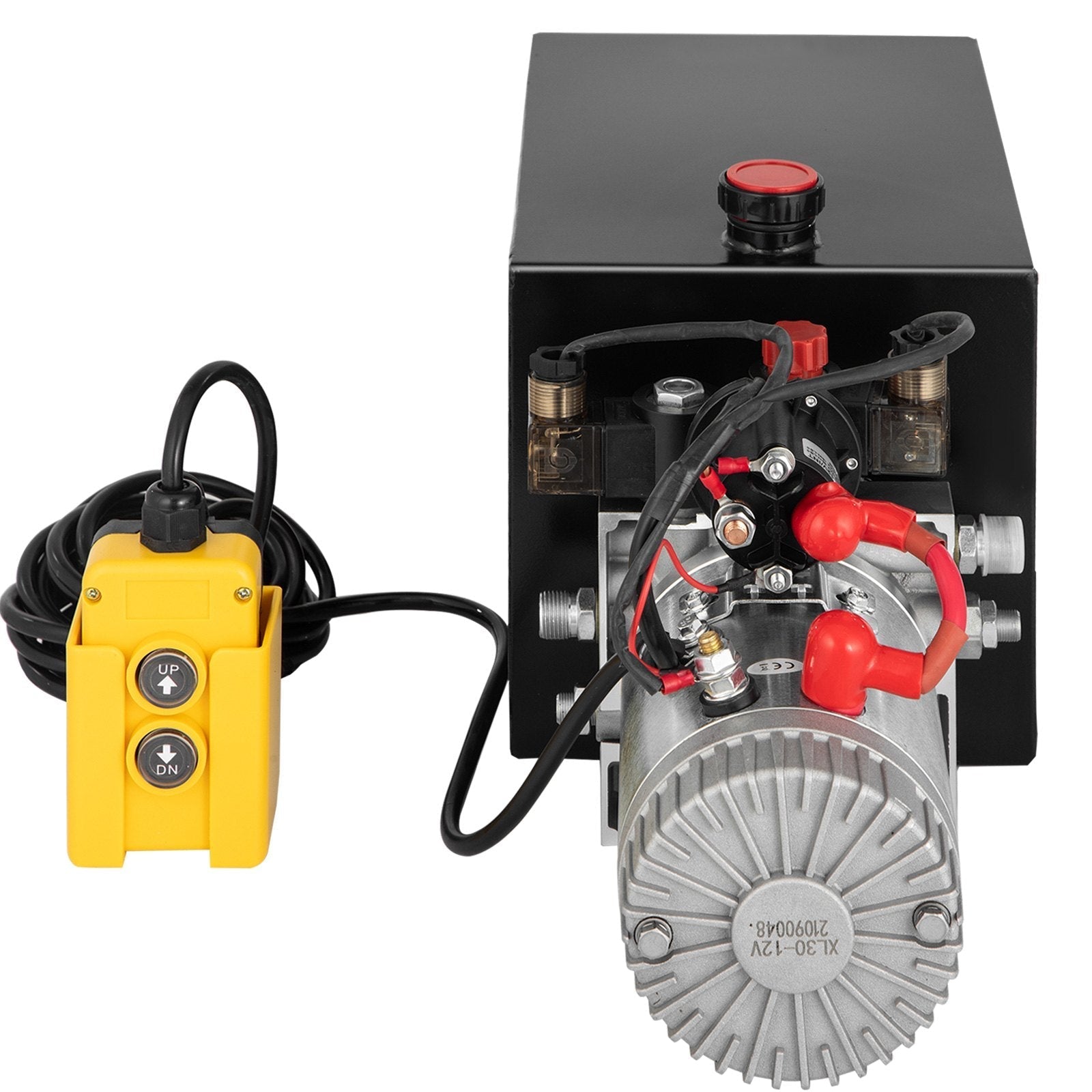 VEVOR Hydraulic Pump Double Acting Hydraulic Power Unit 12V DC Dump Trailer Pump 3200PSI Hydraulic Power Unit for Dump Trailer Car Lifting (12 Quart, Steel/Double Acting)