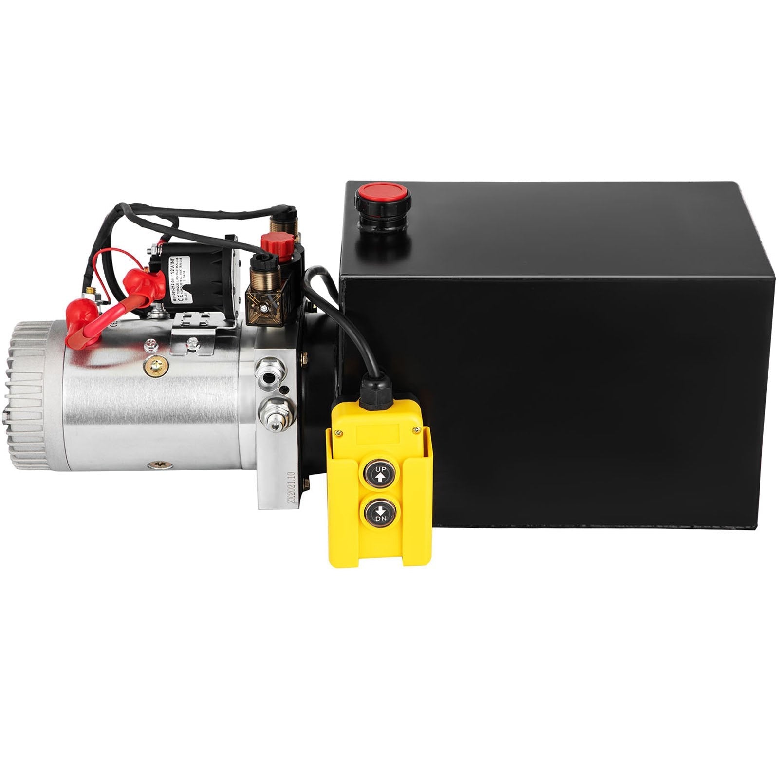 VEVOR Hydraulic Pump Double Acting Hydraulic Power Unit 12V DC Dump Trailer Pump 3200PSI Hydraulic Power Unit for Dump Trailer Car Lifting (12 Quart, Steel/Double Acting)
