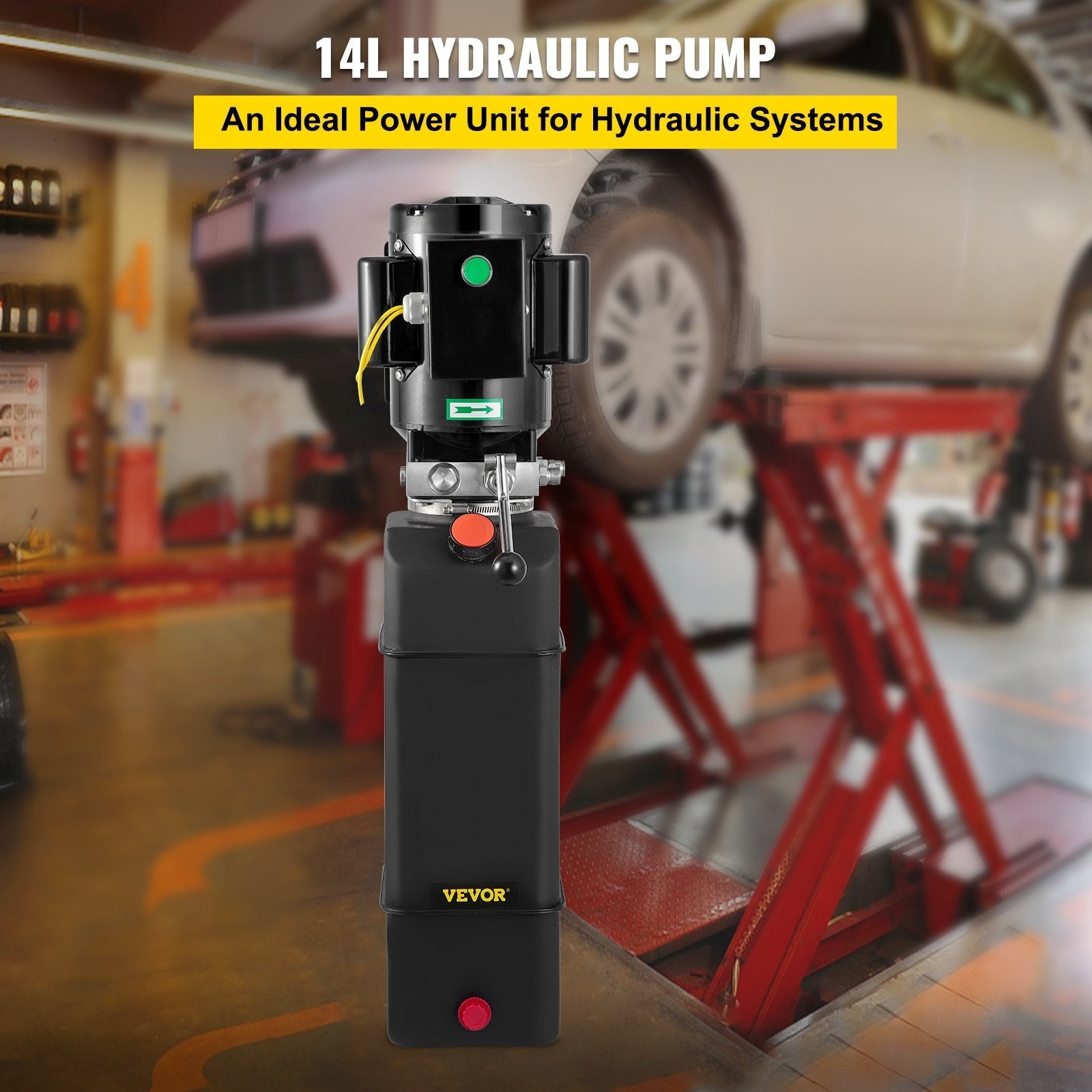 VEVOR Hydraulic Pump 2950 PSI 60HZ Hydraulic Power Unit 3 HP 220V Hydraulic Power Pack for 2 & 4 Post Lifts Car Lift Hydraulic Power Unit with 3.5 Gallon Reservoir