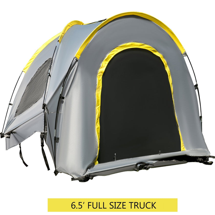 VEVOR Truck Tent 6.5’, Truck Bed Tent, Pickup Tent for Full Size Truck, Waterproof Truck Camper, 2-Person Sleeping Capacity, 2 Mesh Windows, Easy To Setup Truck Tents For Camping, Hiking, Fishing