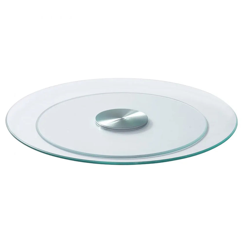 VEVOR Glass Lazy Susan Turntable Dining Table Centerpiece 20 in Rotating Tray