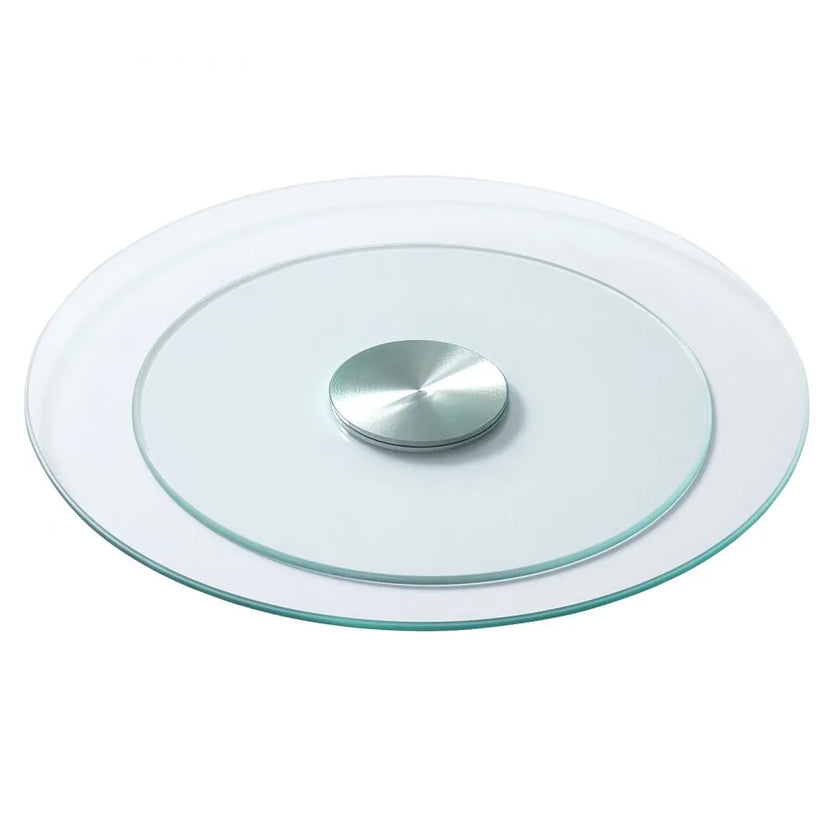 VEVOR Glass Lazy Susan Turntable Dining Table Centerpiece 20 in Rotating Tray