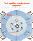 VEVOR Glass Lazy Susan Turntable Dining Table Centerpiece 24 in Rotating Tray