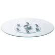 VEVOR Glass Lazy Susan Turntable Dining Table Centerpiece 30 in Rotating Tray