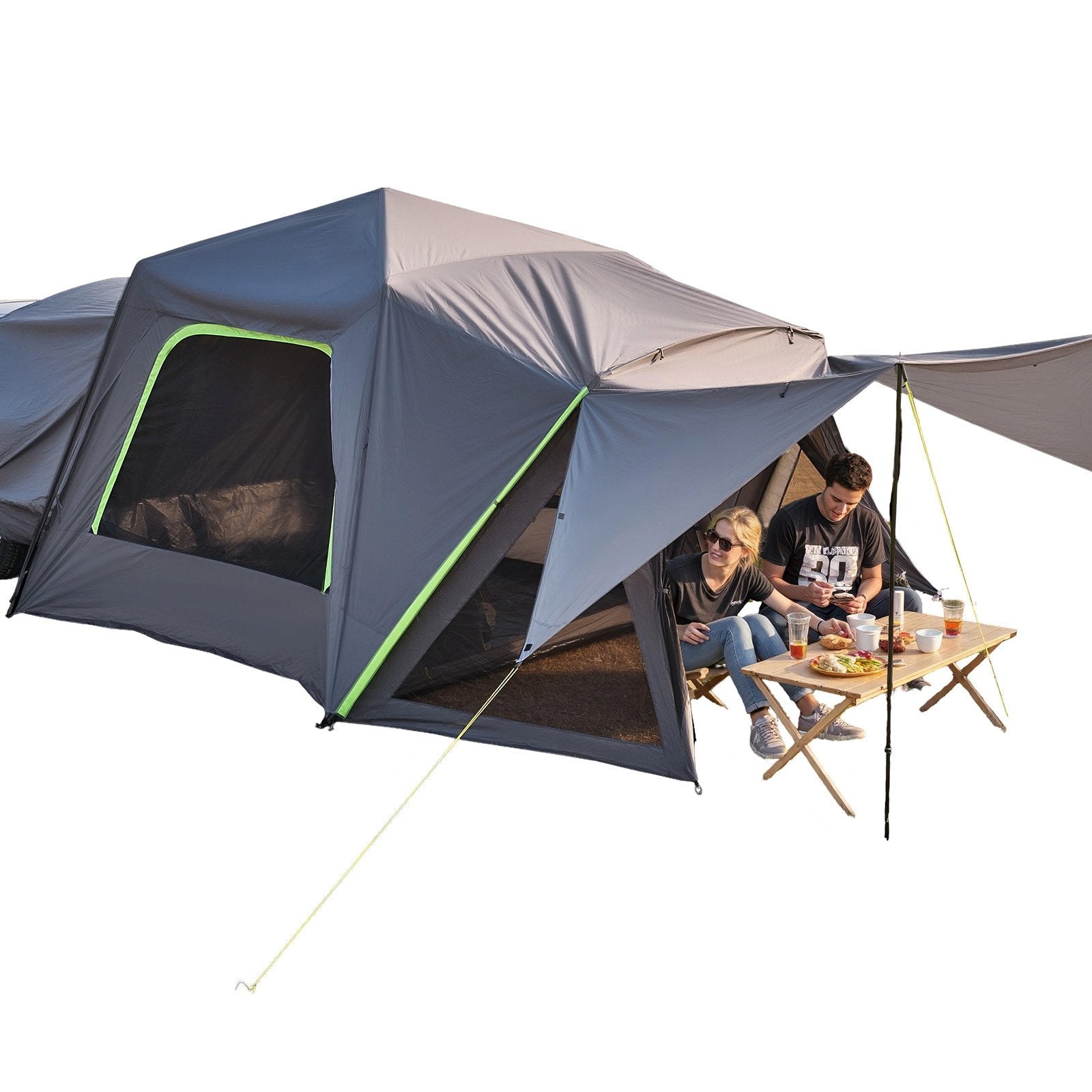 VEVOR SUV Camping Tent Outdoor SUV Tent with Awning Waterproof for 5-8 Person