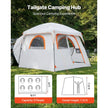 VEVOR Large SUV Tent for 6 Person, 10' x 9' Waterproof Tailgate Camping Tent, PU2000mm 3-Season Car Tent with Mesh Windows & Ventilated Doors