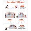 VEVOR Large SUV Tent for 6 Person, 10' x 9' Waterproof Tailgate Camping Tent, PU2000mm 3-Season Car Tent with Mesh Windows & Ventilated Doors