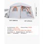 VEVOR Large SUV Tent for 6 Person, 10' x 9' Waterproof Tailgate Camping Tent, PU2000mm 3-Season Car Tent with Mesh Windows & Ventilated Doors
