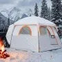 VEVOR Large SUV Tent for 6 Person, 10' x 9' Waterproof Tailgate Camping Tent, PU2000mm 3-Season Car Tent with Mesh Windows & Ventilated Doors