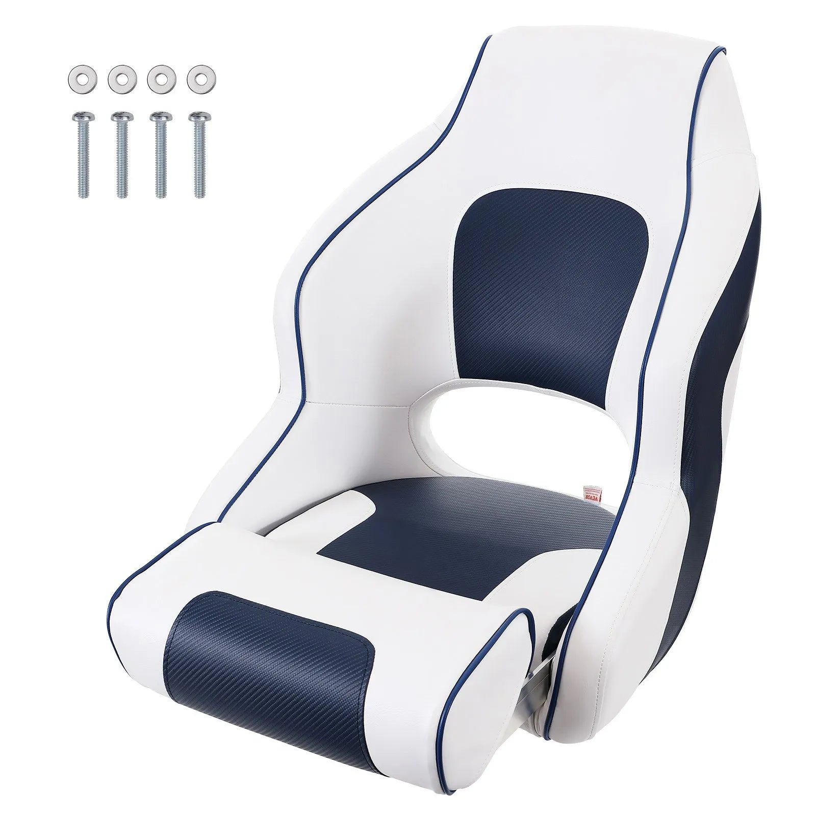 VEVOR Boat Seat Flip-up Seat Bolster Captain Bucket Seat Fishing Pontoon 1 pc