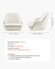 VEVOR Boat Seat Low Backrest PVC Leather Captain Bucket Seat White