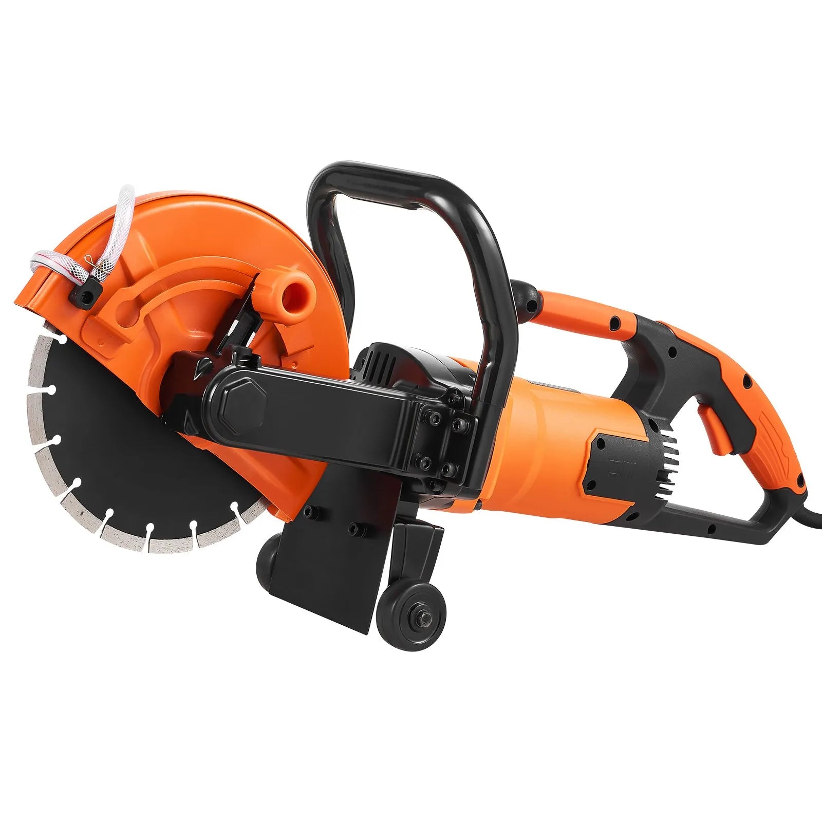 VEVOR Electric Concrete Saw, 9 in, 1800 W 15 A Motor Circular Saw Cutter with 3.5 in Cutting Depth, Wet/Dry Disk Saw Cutter Includes Water Line, Pump and Blade, for Stone, Brick