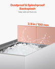 VEVOR Commercial Ice Bin 28 L Underbar Ice Bin with Sliding Lid Bottle Holders