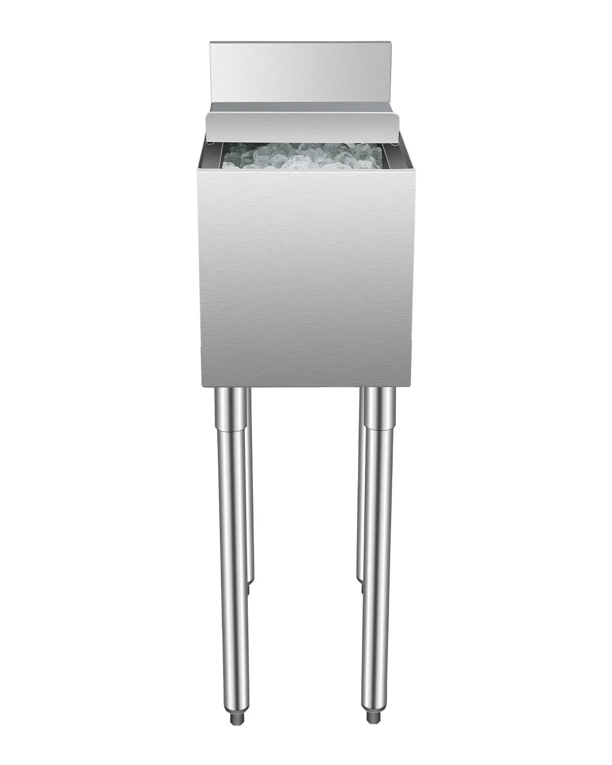 VEVOR Commercial Ice Bin 28 L Underbar Ice Bin with Sliding Lid Bottle Holders