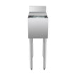 VEVOR Commercial Ice Bin 28 L Underbar Ice Bin with Sliding Lid Bottle Holders