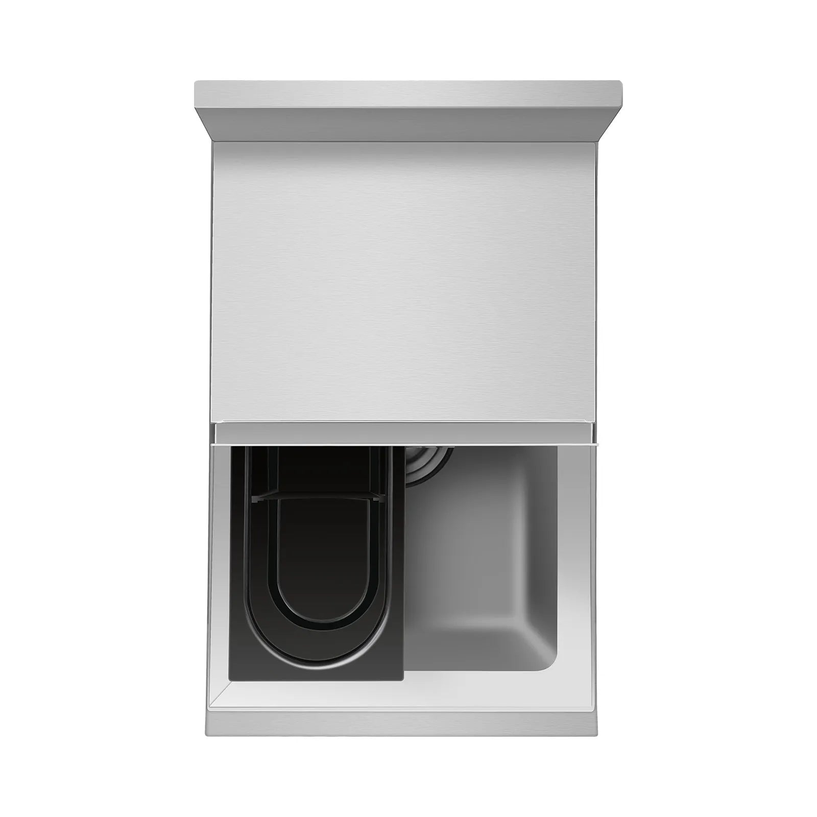 VEVOR Commercial Ice Bin 28 L Underbar Ice Bin with Sliding Lid Bottle Holders