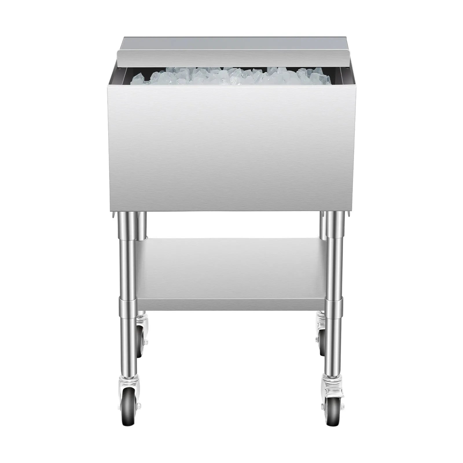 VEVOR Commercial Ice Bin 61.6 L Ice Chest on Wheels with Bottom Storage Tray