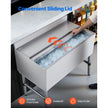 Commercial Ice Bin – 100.7 Qt Stainless Steel Underbar Ice Chest with Sliding Lid – NSF Certified