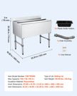 Commercial Ice Bin – 100.7 Qt Stainless Steel Underbar Ice Chest with Sliding Lid – NSF Certified