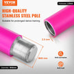 VEVOR Professional Dancing Pole, Spinning Static Dancing Pole Kit, Portable Removable Pole, 40mm Heavy-Duty Stainless Steel Pole, Height Adjustable Fitness Pole, for Exercise Home Club Gym, Pink