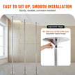 VEVOR Professional Dancing Pole, Spinning Static Dancing Pole Kit, Portable Removable Pole, 45mm Heavy-Duty Stainless Steel Pole, Height Adjustable Fitness Pole, for Exercise Home Club Gym, Silver