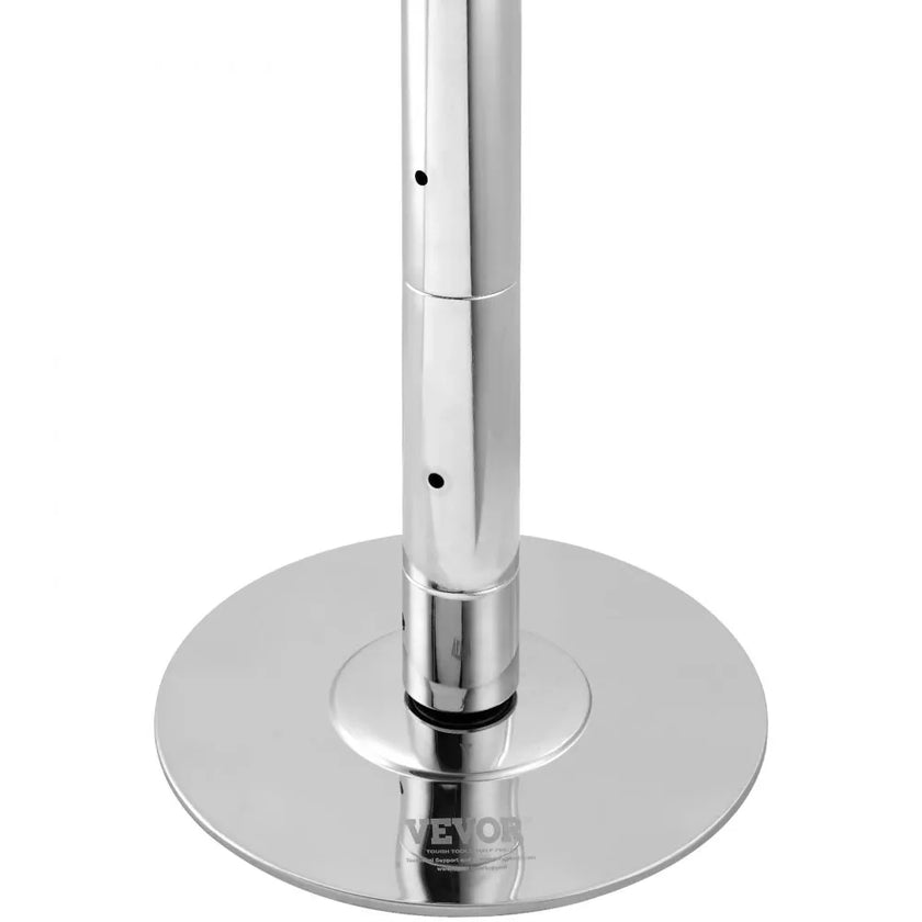 VEVOR Professional Dancing Pole, Spinning Static Dancing Pole Kit, Portable Removable Pole, 45mm Heavy-Duty Stainless Steel Pole, Height Adjustable Fitness Pole, for Exercise Home Club Gym, Silver