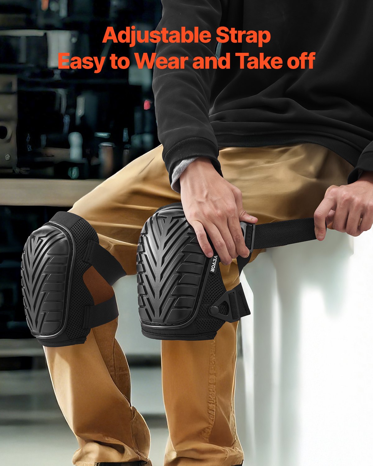 VEVOR Knee Pads for Work Heavy Duty Construction Knee Pads Soft Foam Gel Cushion