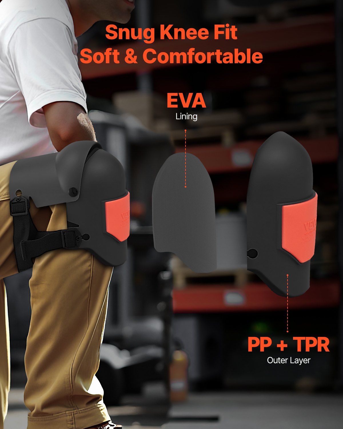 VEVOR Knee Pads for Work Extra Thick for Construction Flooring Roofing Cleaning