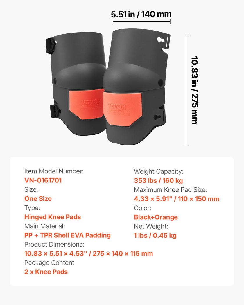 VEVOR Knee Pads for Work Extra Thick for Construction Flooring Roofing Cleaning