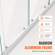 VEVOR Semi-frameless Double Sliding Shower Door SGCC Tempered Glass 1/4