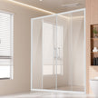 VEVOR Semi-frameless Double Sliding Shower Door SGCC Tempered Glass 1/4