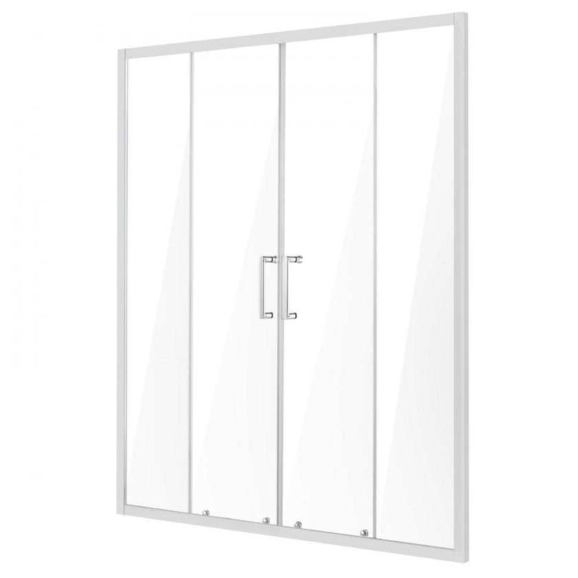 VEVOR Semi-frameless Double Sliding Shower Door SGCC Tempered Glass 1/4