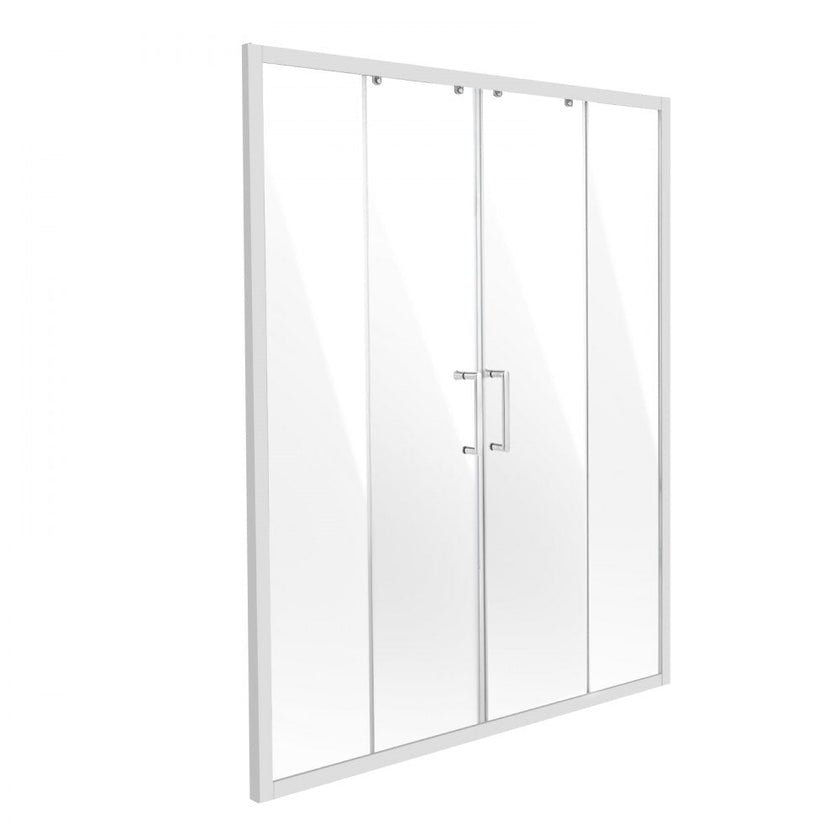 VEVOR Semi-frameless Double Sliding Shower Door SGCC Tempered Glass 1/4
